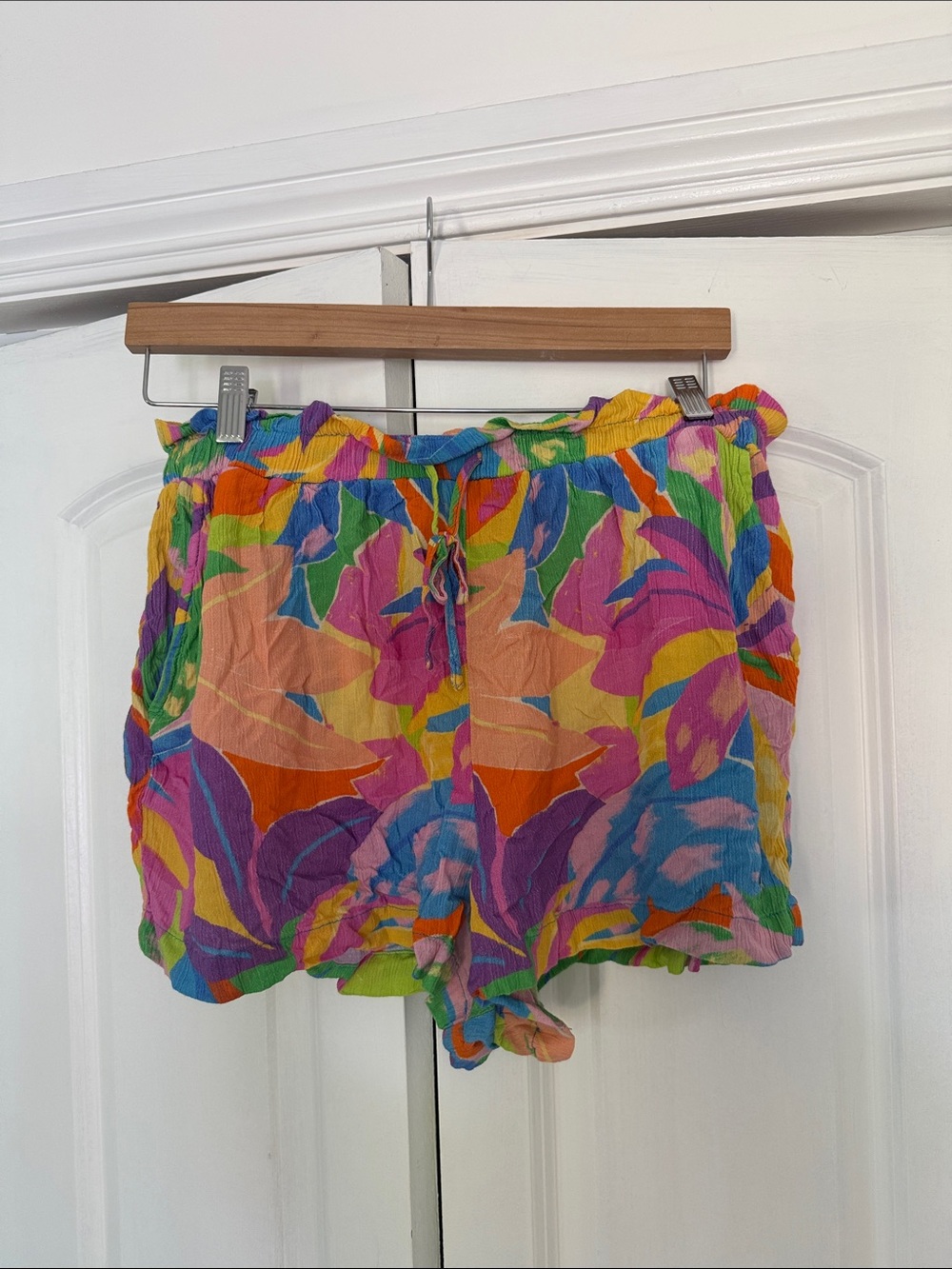 Roxy Multicolor Floral High-Waist Drawstring Shorts